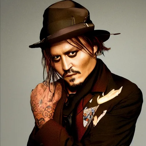 Image similar to depressed johnny depp