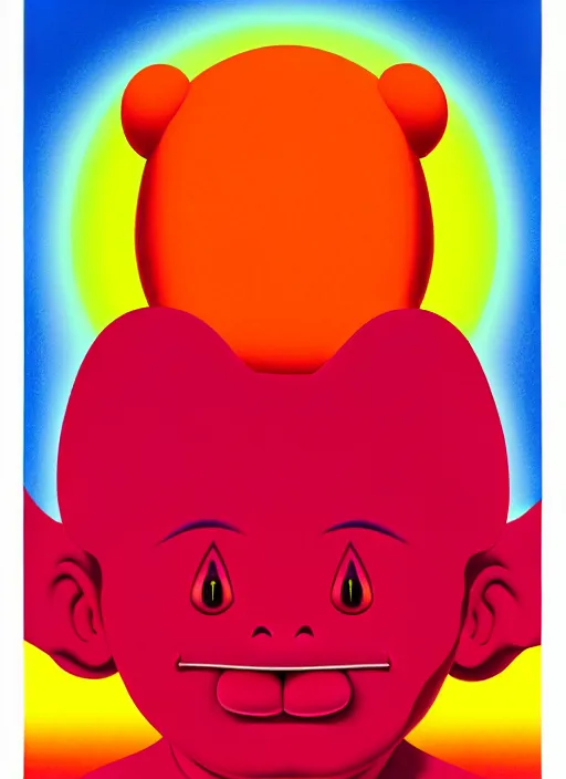 Image similar to devil by shusei nagaoka, kaws, david rudnick, airbrush on canvas, pastell colours, cell shaded, 8 k