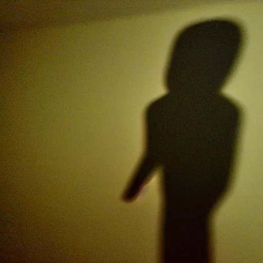 Image similar to insane nightmare, no light, everything is blurred, creepy shadows, giant face sculpture in the dark, very poor quality of photography, 2 mpx quality, grainy picture