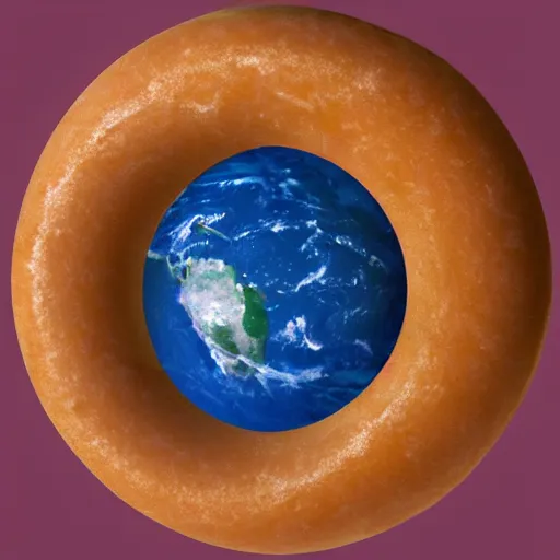 Image similar to earth planet with shape of donut