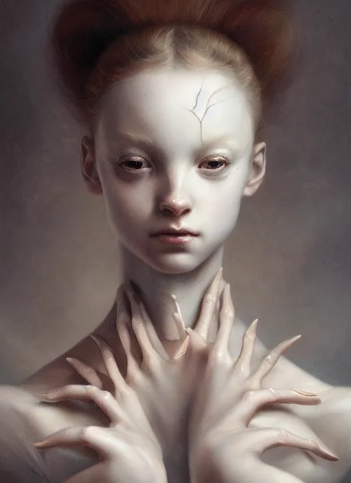 Image similar to ultra realistic, beautiful teenage ballerina, in the style of peter mohrbacher by weta digital and beth cavener, high face symmetry, intricate, masterpiece, award winning, high face symmetry, intricate