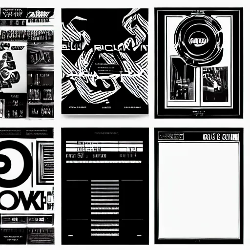 Image similar to black on white graphic design in style of david rudnick, eric hu, guccimaze, acid, y 2 k, 4 k sharpening,