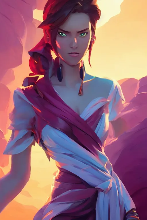 Image similar to epic lady portrait stylized as fornite style game design fanart by concept artist gervasio canda, behance hd by jesper ejsing, by rhads, makoto shinkai and lois van baarle, ilya kuvshinov, rossdraws radiating a glowing aura global illumination ray tracing hdr render in unreal engine 5