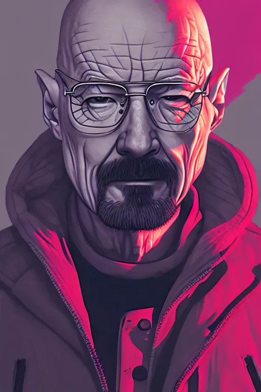 Prompt: character art by liam wong, walter white, absolute chad