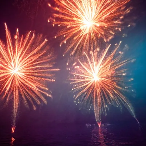 Prompt: underwater fireworks