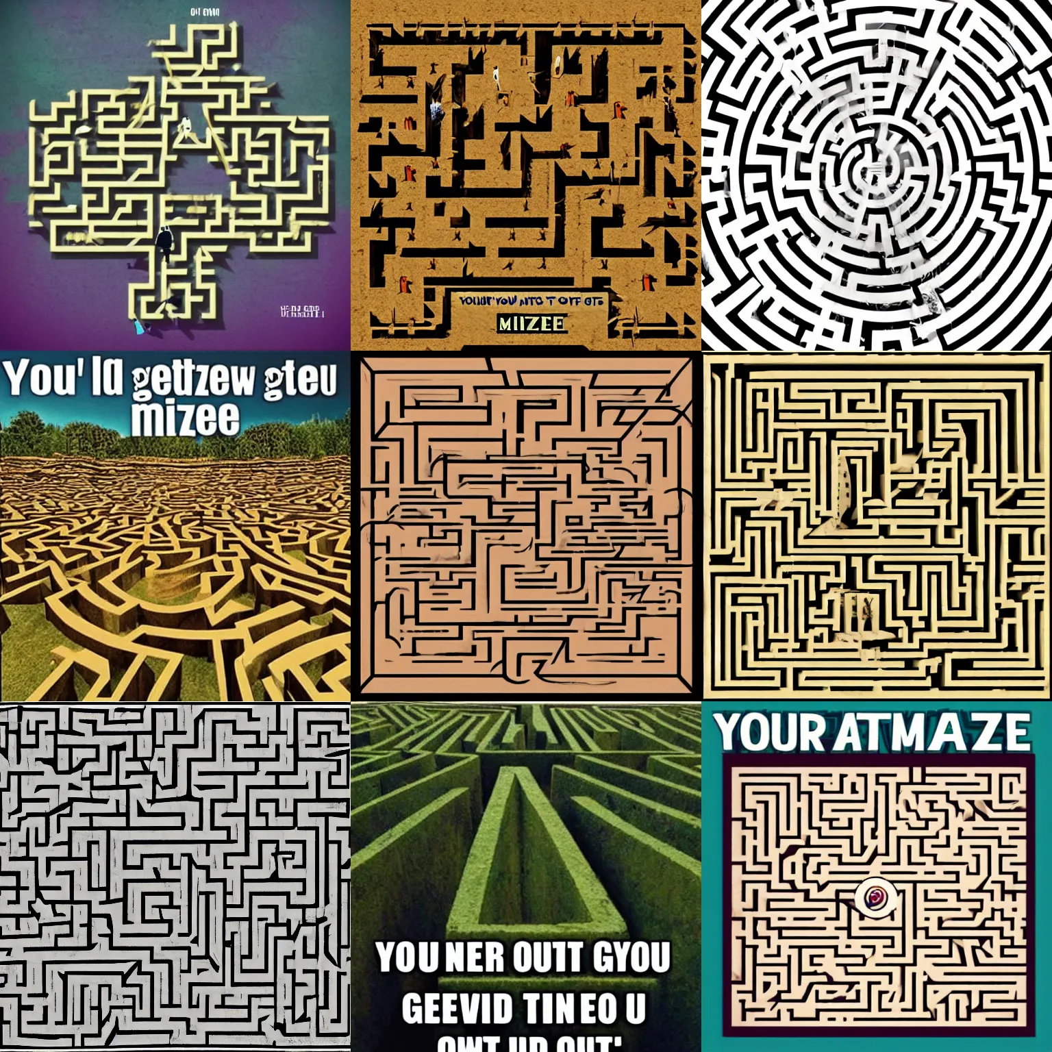 Prompt: youll never get out of this maze