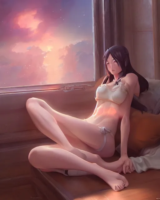 Prompt: goddess, ambient lighting, detailed body, by makoto shinkai, stanley artgerm lau, wlop, rossdraws