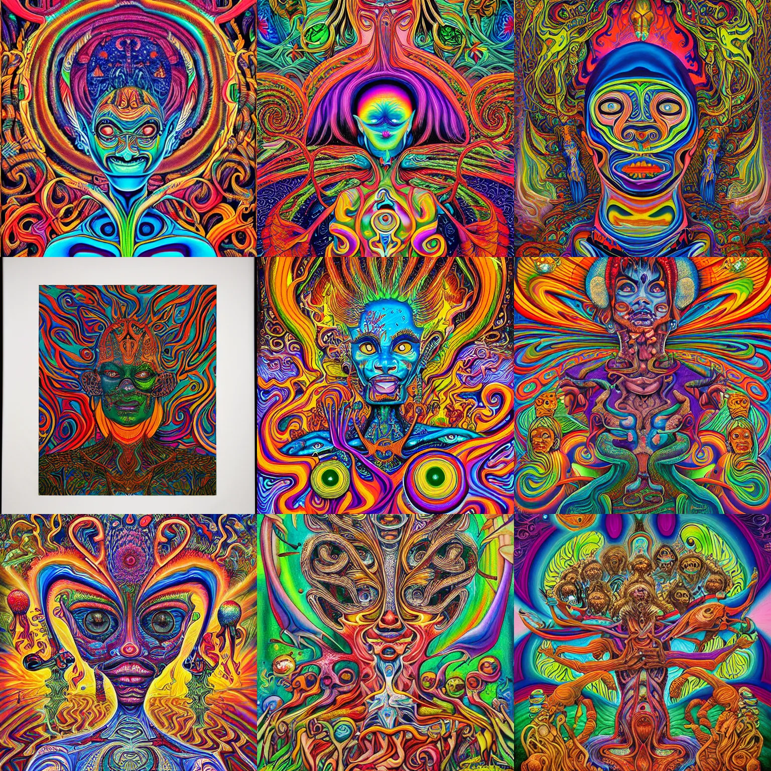 Prompt: ayahuasca painting by aaron brooks, chris dyer, android jones, and alex grey