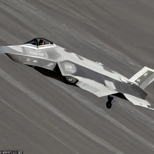 Image similar to The F-35 in the style of the Space Shuttle, black belly, white cloth top