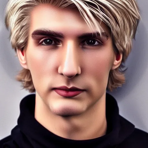 Image similar to really handsome gigachad xqc, portrait photograph : : realistic : : 1 dslr : : 1 - - quality 2