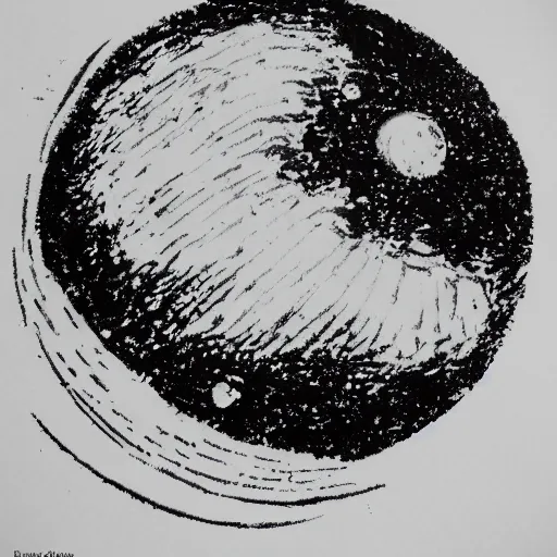 Image similar to 1500's interpretation of the moon landing
