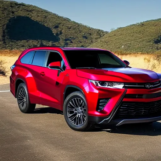 Image similar to a toyota highlander mixed with a camaro