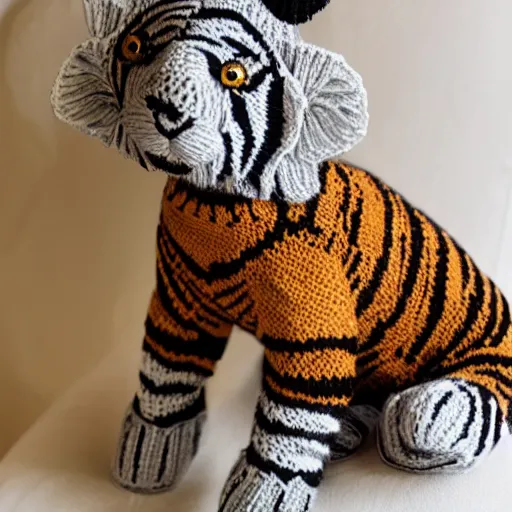 Image similar to knitted tiger jumper