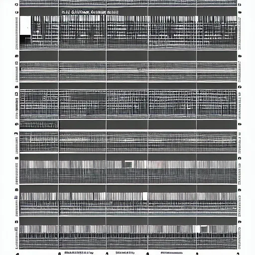 Image similar to a contemporary concrete breakcore idm jungle grindcore music sheet machinery glitchy abstract music postmusic piano roll vizgraph