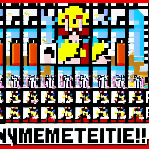 Image similar to trump as 8 - bit nintendo game character screenshot