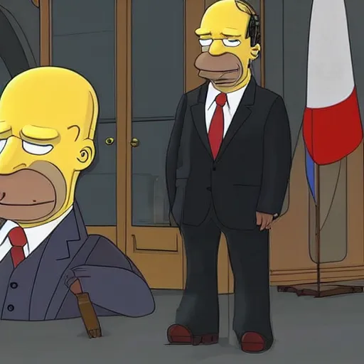 Image similar to vladimir putin in simpsons