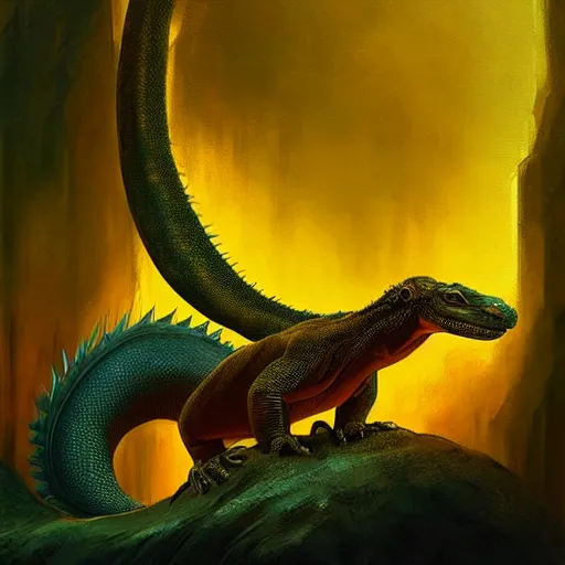 Komodo Dragon Art