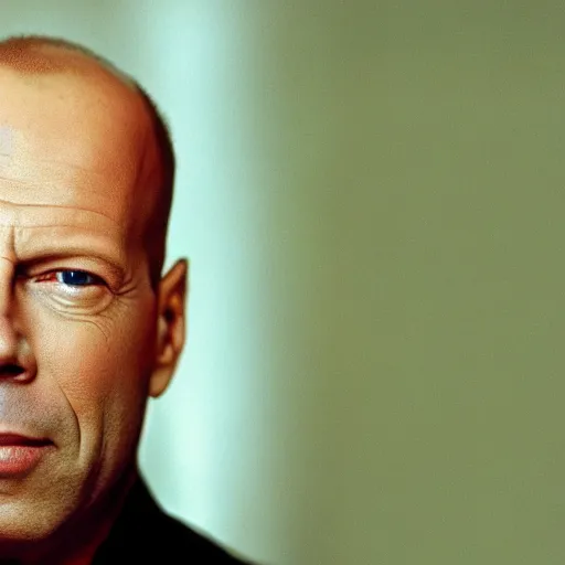 Prompt: bruce willis winnig an oscar