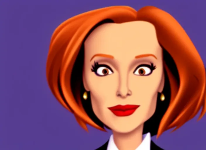 Image similar to dana scully, by disney animation