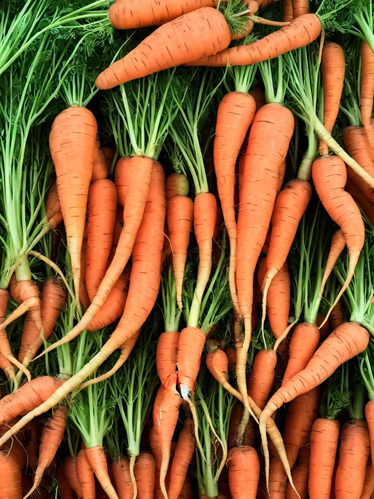 Prompt: a photorealistic jolly carrot with googly eyes and a big smile, farmer's market setting, vivid colors, soft lighting, atmospheric, cinematic, 8k