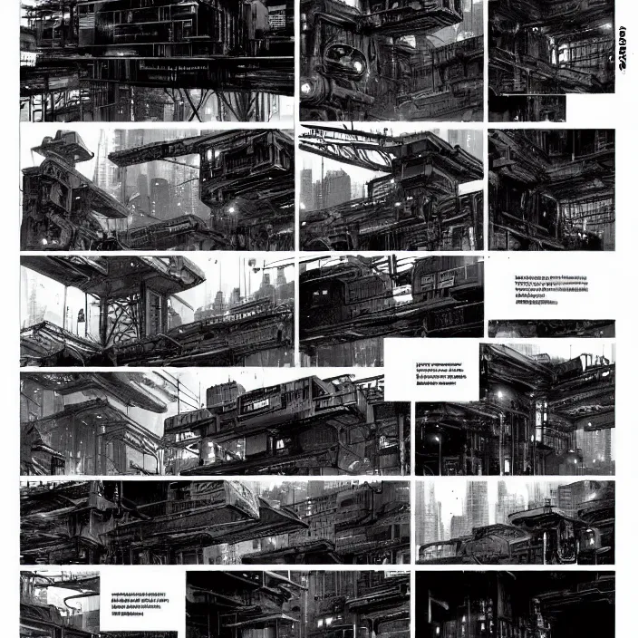 Image similar to a big modern box / booth stands next to a coal mine. storyboard, scifi cyberpunk. by gabriel hardman, joe alves, chris bonura. cinematic atmosphere, detailed and intricate, perfect anatomy