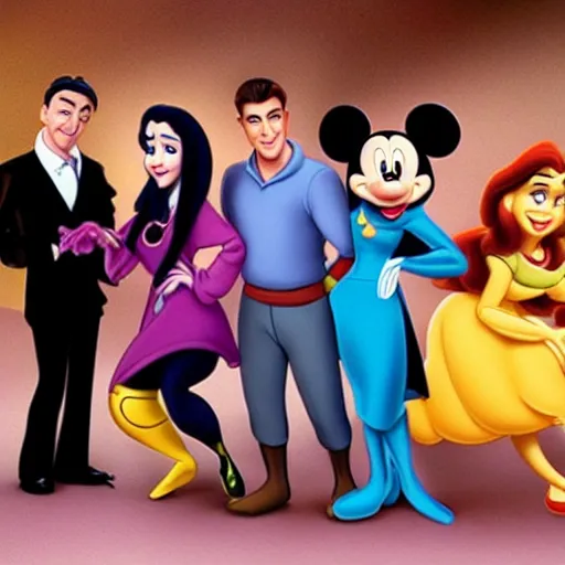 Prompt: of many disney characters that are based on the friends comedy programme characters