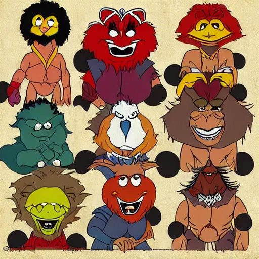 Prompt: thundercats as muppets by jim henson