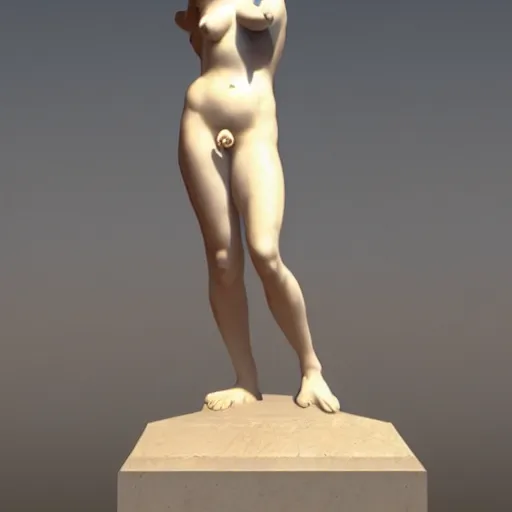 Prompt: statue of venus callipygian, full body, High definition, detailed, rim light, volumetric effect,