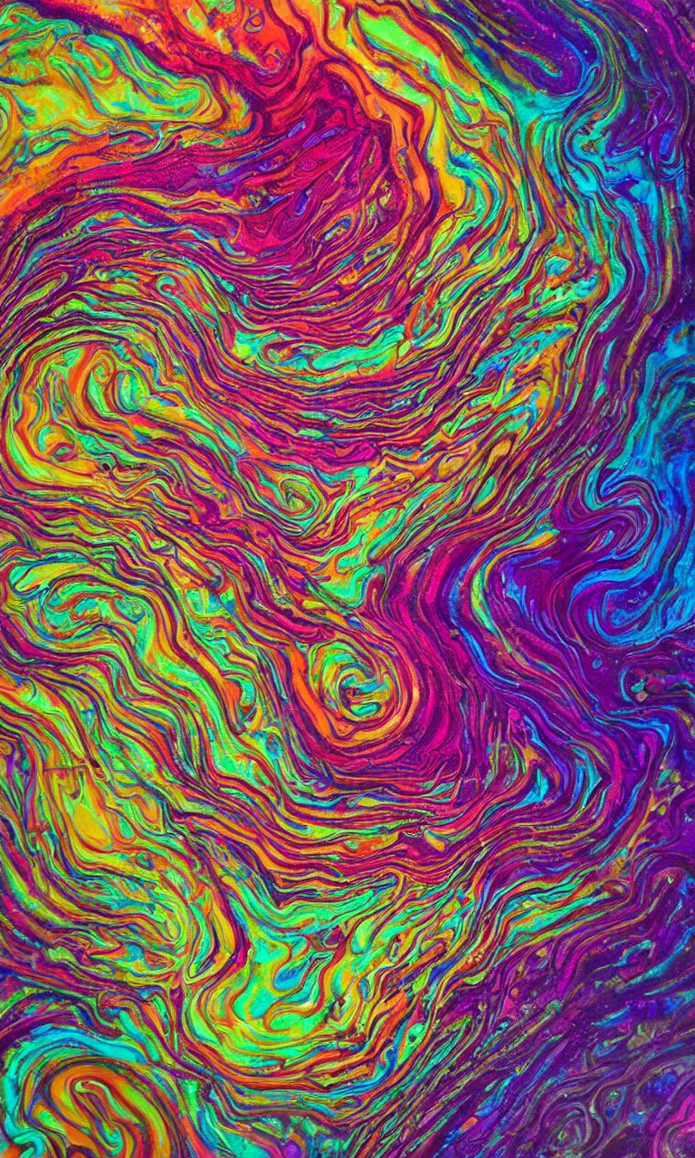 Image similar to ultra detailed acrylic pour fluid dynamics flow art painting of a iridescent fungus with a colorful swirl shimmering with pearlescence, acrylic marbling art by sam spratt, rhads, deviantart, psychedelic art, psychedelic, cosmic nebula, chromatic