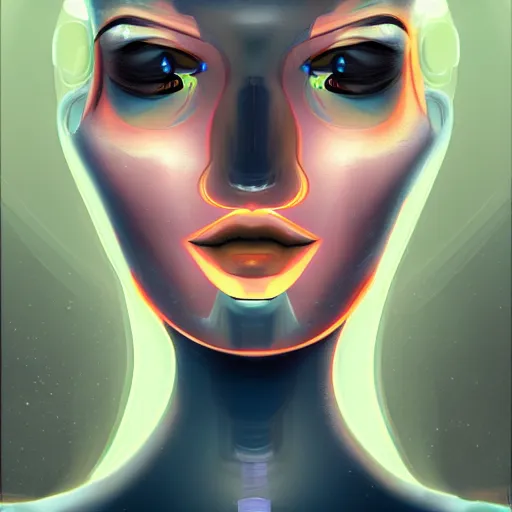 Prompt: face portrait of a robotic woman, sci fi, futuristic, cyber punkinspired by lois van baarle, cinematic, 8 k