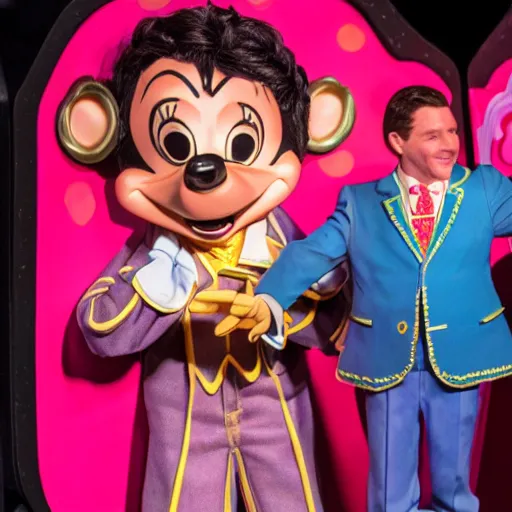 Prompt: a child puppet in the its a small world ride at disneyland that looks like ron desantis, highly detailed, high definition, ultra realistic