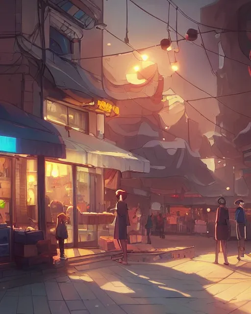 Image similar to a doughnut scene, everything is doughnuts, perfect shading, atmospheric lighting, by makoto shinkai, stanley artgerm lau, wlop, rossdraws