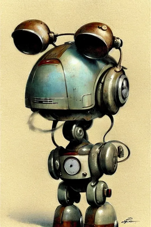 Image similar to (((((1950s retro robot dog . muted colors.))))) by Jean-Baptiste Monge !!!!!!!!!!!!!!!!!!!!!!!!!!!