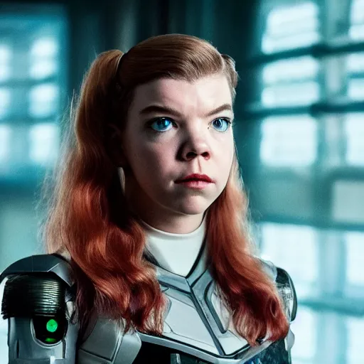 Prompt: Cyborg Anya Taylor-Joy