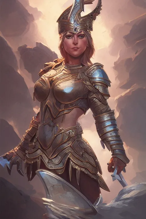 Image similar to amazon valkyrie athena, d & d, fantasy, portrait, highly detailed, headshot, digital painting, trending on artstation, concept art, sharp focus, illustration, art by artgerm and greg rutkowski and magali villeneuve