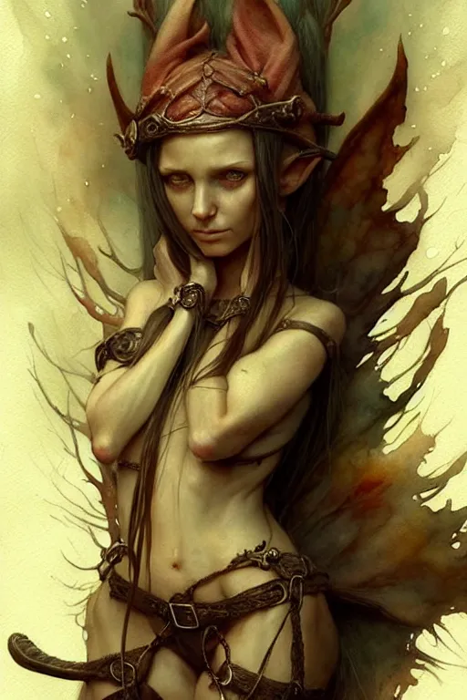 Image similar to elf female | esoteric symbolism | jean - baptiste monge, esao andrews, bastien lecouffe - deharme, tim jacobus, ken currie | ultra - detailed realism, soft cinematic lighting, hi - fructose, artstation, high - quality, ink watercolors wes anderson poster art