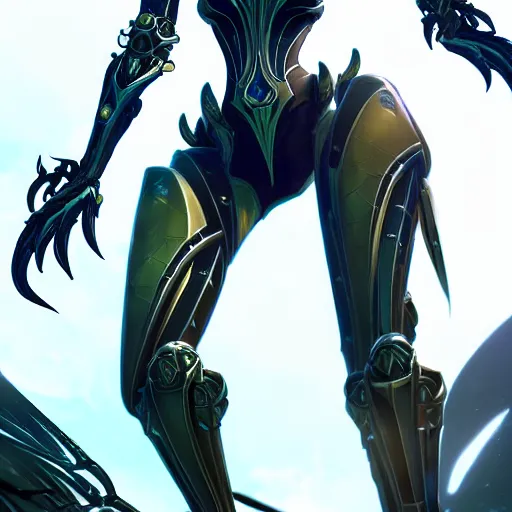 Prompt: highly detailed exquisite warframe fanart, worms eye view, looking up at a 500 foot tall beautiful saryn prime female warframe, as a stunning anthropomorphic robot female dragon, sleek smooth white plated armor, unknowingly walking over you, giant claws loom, you looking up from the ground between the robotic legs, detailed legs towering over you, proportionally accurate, anatomically correct, sharp claws, two arms, two legs, robot dragon feet, camera close to the legs and feet, giantess shot, upward shot, ground view shot, epic shot, high quality, captura, realistic, professional digital art, high end digital art, furry art, macro art, giantess art, anthro art, DeviantArt, artstation, Furaffinity, 3D, 8k HD render, epic lighting