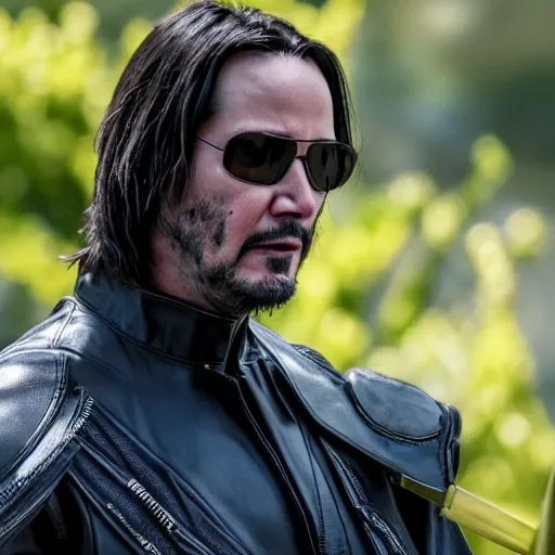 Image similar to keanu reeves as blade, 4 k, high detail, high - resolution photograph, professional photography, ultra - detail