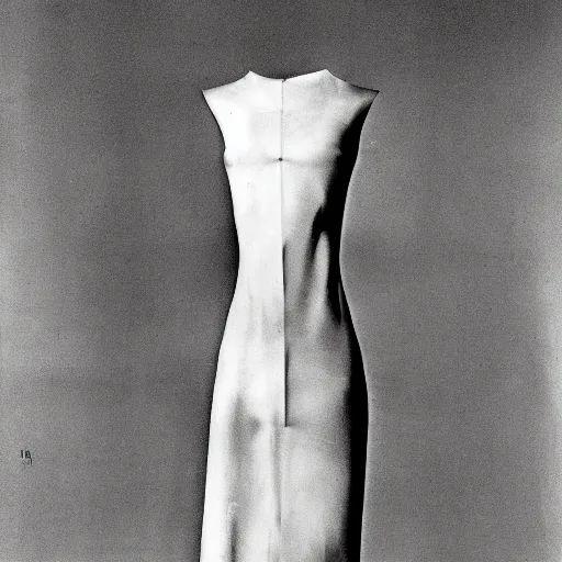 Prompt: a dress designed by man ray, fashion photography