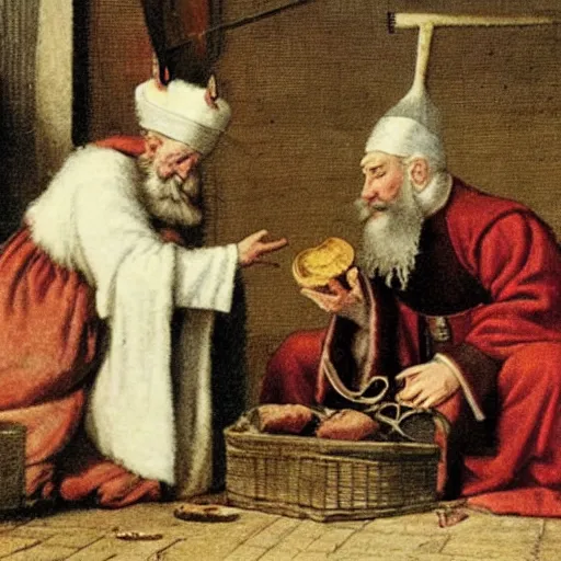 Image similar to Sinterklaas discovering a new element