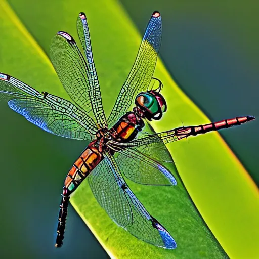 Prompt: dragonfly with a human face