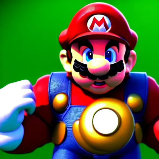 Prompt: super mario as a mortal kombat 1 1 fighter. fatality, brutality, finish him, unreal engine 5