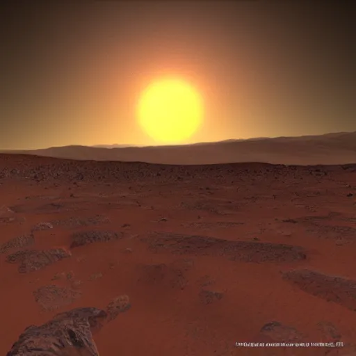 Prompt: sunset on mars