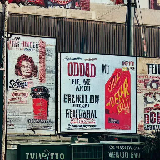 Image similar to texture of an billboard full of old posters