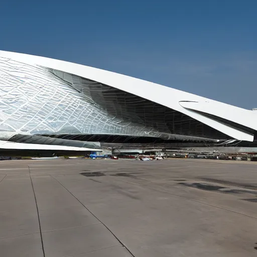 Image similar to dallas forth worth international airport designed by Zaha Hadid