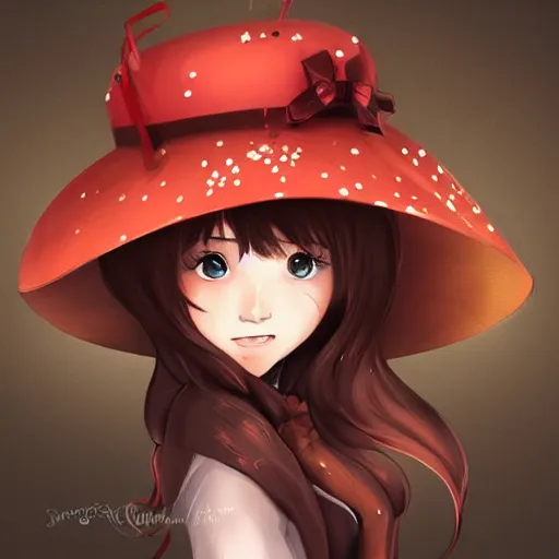 Image similar to personification of chocolate cupcake, cute hats, digital illustration by artgerm, tooth wu, studio ghibli, deviantart, sharp focus, artstation