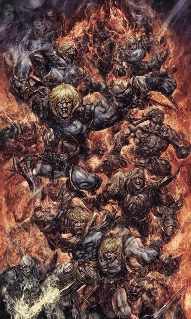 Prompt: he - man character design by lee bermejo