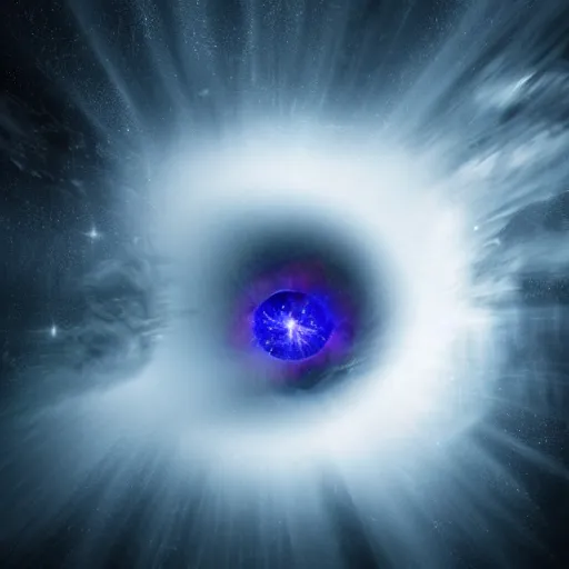 Prompt: cosmic entity creating a white hole in a void, digital art, astonishing detail