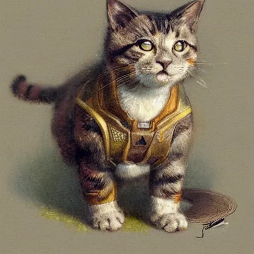 Image similar to ( ( ( ( ( cat as iron man. muted colors. ) ) ) ) ) by jean - baptiste monge!!!!!!!!!!!!!!!!!!!!!!!!!!!