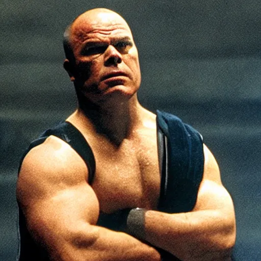 Prompt: a film still of Kurt angle as samurai